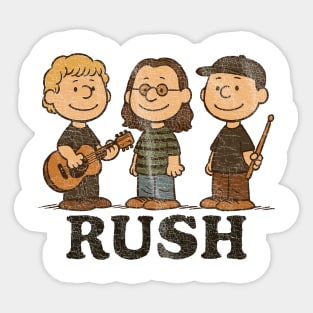 A Cartooned Rush Sticker